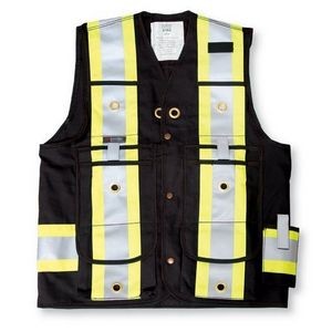 BLack Cotton Duck Surveyor Safety Vest