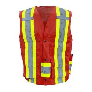 Red 100% Cotton Supervisor Safety Vest