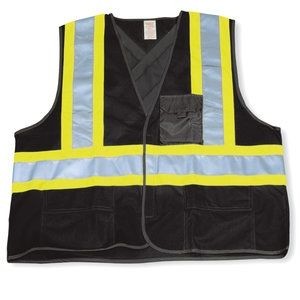 Black Velcro® Front Safety Vest