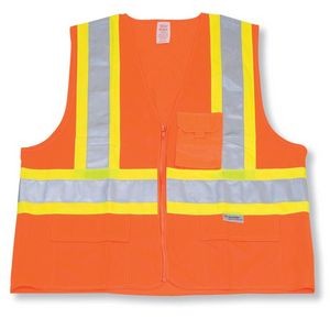 Orange High Visibility Poly Safety Vest
