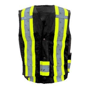 100% Cotton Black Supervisor Safety Vest