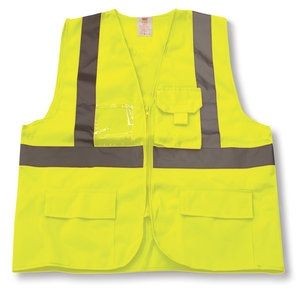 Zipper Lime Green Safety Vest