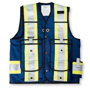 Royal Blue Cotton Duck Surveyor Safety Vest