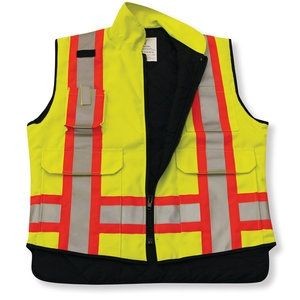 Quilted Lime Green Warmth Safety Vest