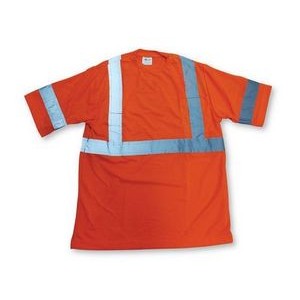 Orange Dry Polyester Short Sleeved Safety Shirt