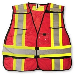 Red Mesh Versatility Safety Vest