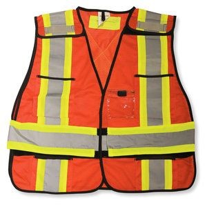 Orange Polyester Tear-Away Safety Vest