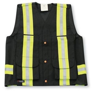 600D Black Comfort Safety Vest