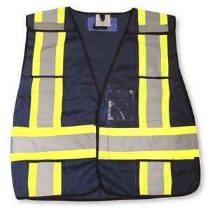 Navy Blue Polyester Tear-Away Safety Vest