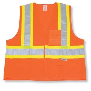 Orange Velcro® Front Safety Vest