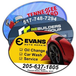 6x4 Oval Outdoor Car Magnets - 30 Mil - 4 Color Process
