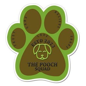 6.24x6.67 Paw Shaped Magnets - 20 Mil