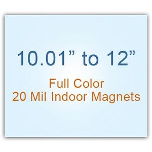 Die Cut Magnets 10.01 to 12 Square Inches Indoor Magnets - 20 Mil - 4 Color Process