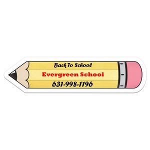 4x1 Custom Pencil Shape Full Color School Magnet 20 Mil - 4 Color Process