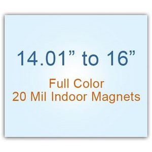Die Cut Magnets 14.01 to 16 Square Inches Indoor Magnets - 20 Mil - 4 Color Process