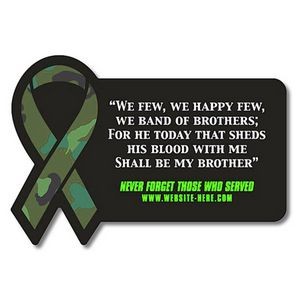 Magnet - Rectangle with Awareness Ribbon Side (3.5625x2.45) - 20 Mil