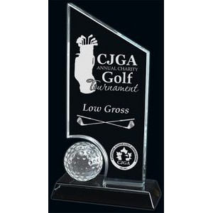 9.625" Hidden Lake Glass Golf Award
