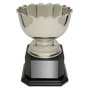 Perth Bowl Nickel Plated Brass Cup Golf Award (10.5" x 8")