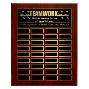 Rosewood Piano Finish Annual Plaque w/Laser Engraved Plate (18" x 24")