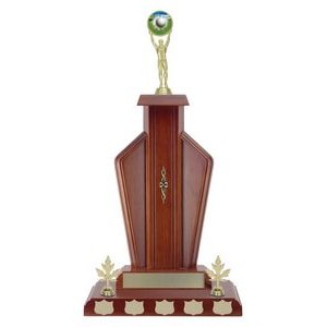 21" Tiverton Walnut Finish Hardwood Annual Trophy