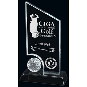 8.5" Hidden Lake Glass Golf Award