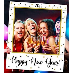 2019 Happy New Year Party Photo Frame Prop, 35 X 30 inches