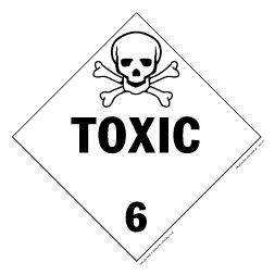 Toxic Polycoated Tagboard Placard - 10.75" x 10.75"