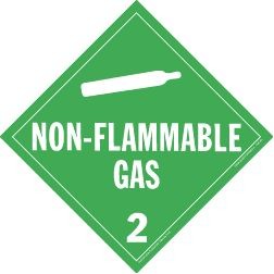 Non-Flammable Gas Vinyl Placard - 10.75" x 10.75"