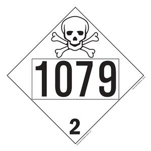 Toxic - Sulfur Dioxide, Liquified, Polycoated Tagboard Placard - 10.75" x 10.75"