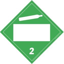 Non-Flammable Gas Class 2 Blank, Polycoated Tagboard Placard - 10.75" x 10.75"