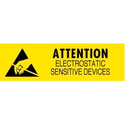 Attention ElectorstaticSensitive Devices Paper Labels - 3/8" x 1.25"