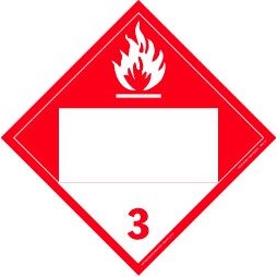 Combustible Class 3 Blank, Polycoated Tagboard Placard - 10.75" x 10.75"
