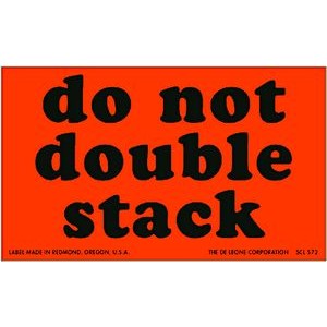 Do Not Double Stack Matte Paper Labels - 8" x 10"