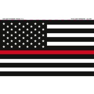 Thin Red Line US Flag Removable Vinyl Labels - 3" x 5"