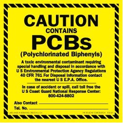 Contains PCB's Military Standard Labels - 6" x 6"