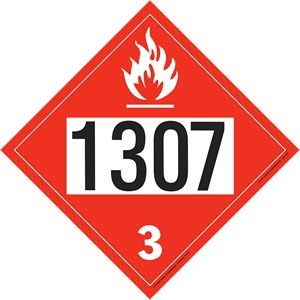 Flammable Liquid - Xylenes, Polycoated Tagboard Placard - 10.75" x 10.75"