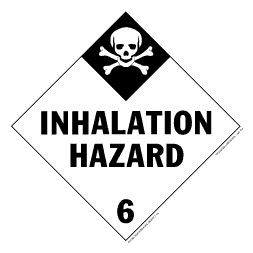 Inhalation Hazard Polycoated Tagboard Placard - 10.75" x 10.75"