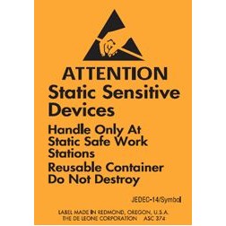 Static Sensitive Devices Matte Paper Labels - 1.75" x 2.5"