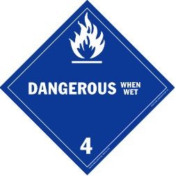 Dangerous When Wet Polycoated Tagboard - 10.75" x 10.75"