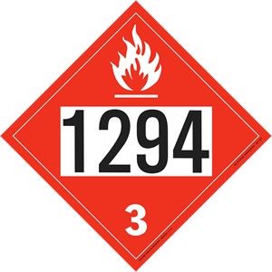 Flammable Liquid - Toluene, Polycated tagboard Placard - 10.75" x 10.75"