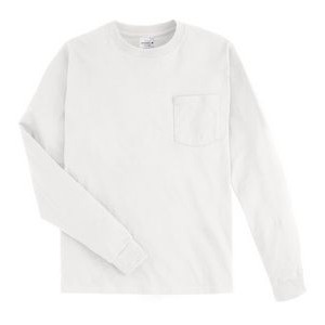 Hanes Authentic-T Long Sleeve T-Shirt w/Pocket