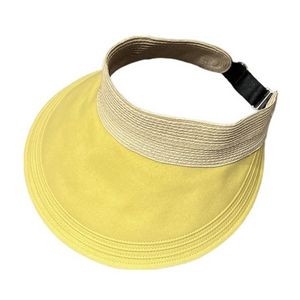 Empty Straw Hat With Sun Protection