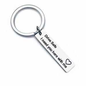 Stainless Steel Drive Safe Keychain