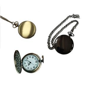 Classic Smooth Pocket Watch With Chain