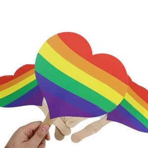 Heart Shape Rainbow Fan