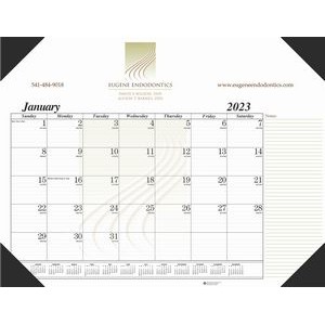 Desk Pad Calendar w/4-Leatherette Corners (22"x17") (Top&Side Decoration)
