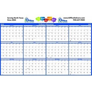 Horizontal Laminated Double Sided Wall Planner (24