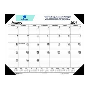 Gummed Desk Pad Calendar w/4-Leatherette Corners (18 1/2"x13")