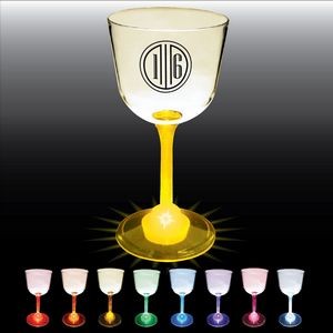 7 Oz. Wine Glass w/ Light Up Contrast Standard Stem