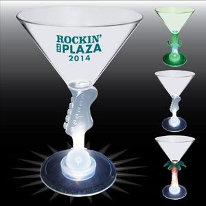 7 Oz. Plastic Lighted Novelty Stem Martini Glass